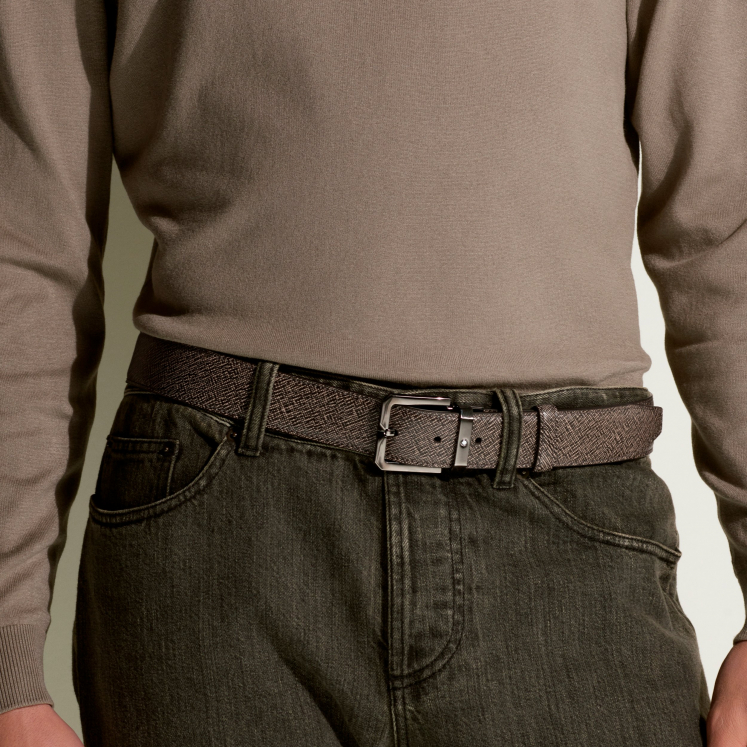 Ceinture en cuir gravier de 35 mm