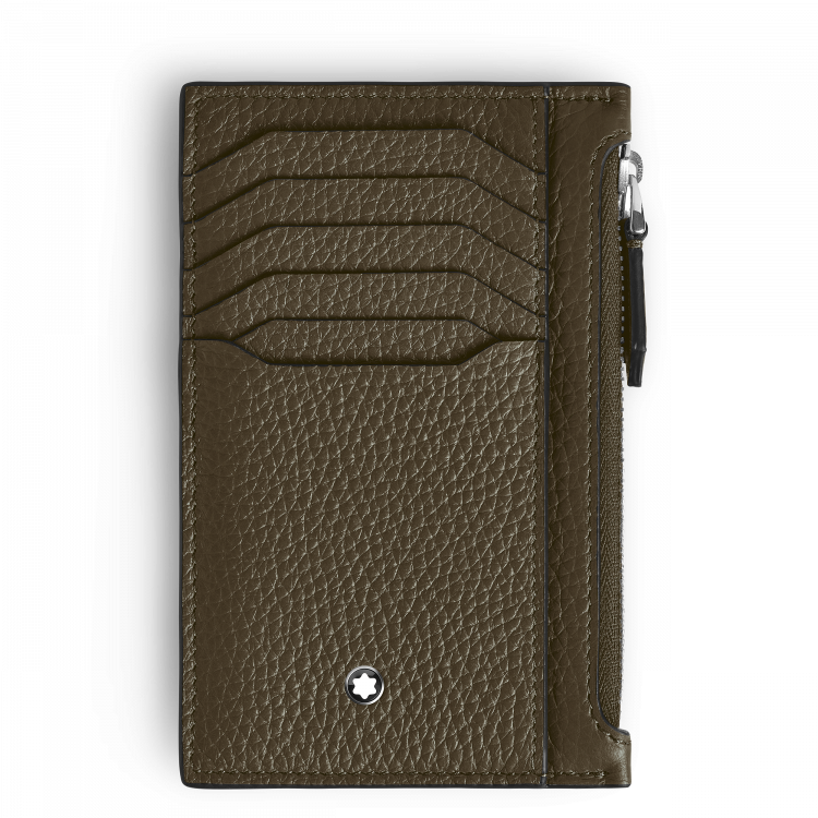Porte-Cartes 8cc Zippé en Cuir Grainé