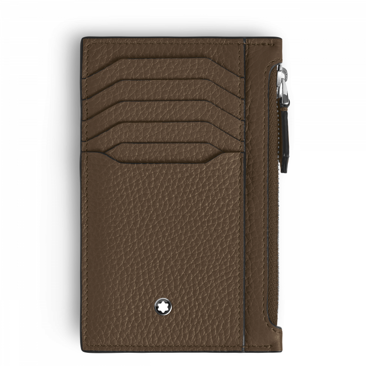 Porte-Cartes 8cc Zippé en Cuir Grainé