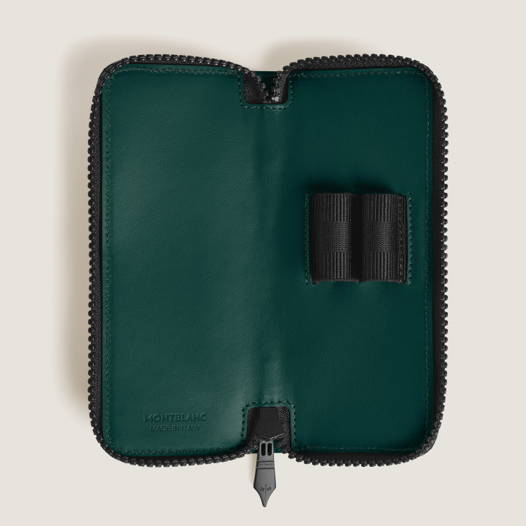 Étui pour 2 Instruments d'Écriture Zippé en Cuir Extreme