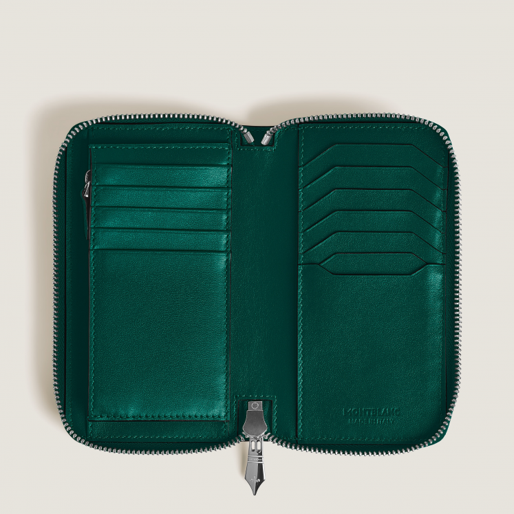 Portefeuille Continental Moyen 12cc Zippé en Cuir Soft