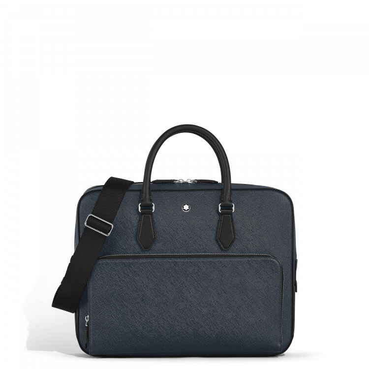 Porte-Documents Moyen Modèle avec Poche en Cuir Sartorial