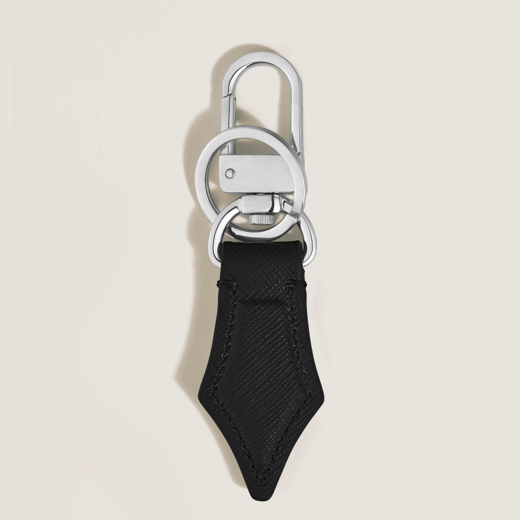 Porte-Clés Plume en Cuir Sartorial