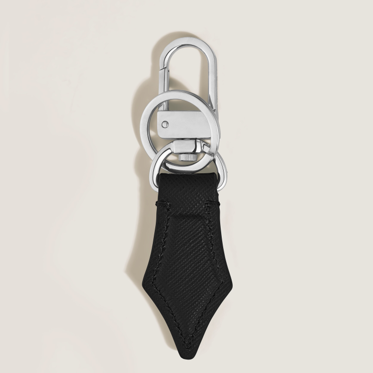 Porte-Clés Plume en Cuir Sartorial