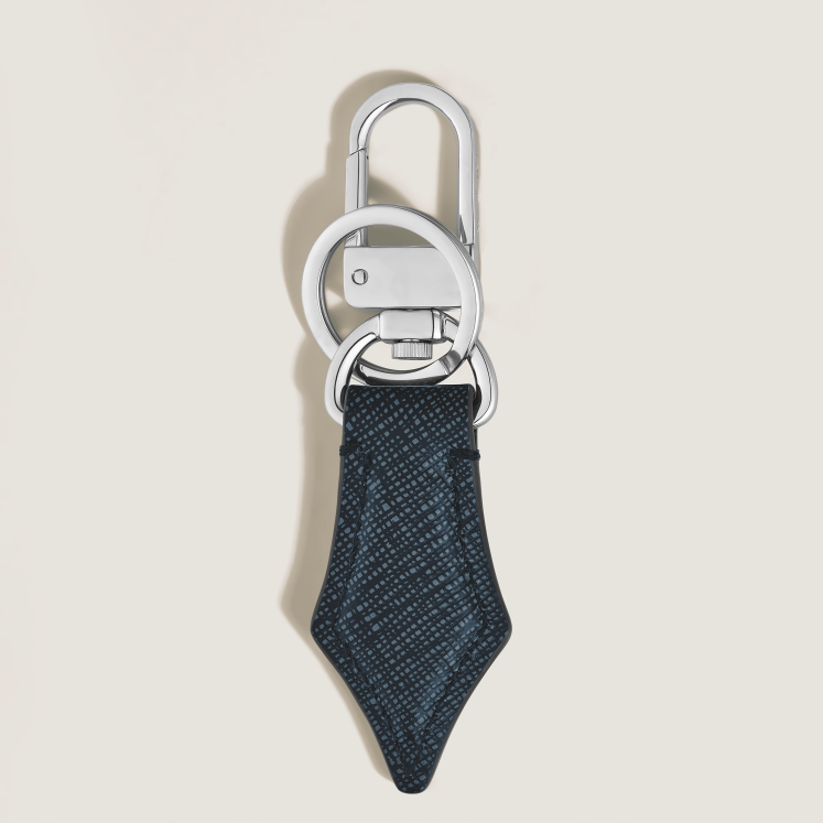 Porte-Clés Plume en Cuir Sartorial