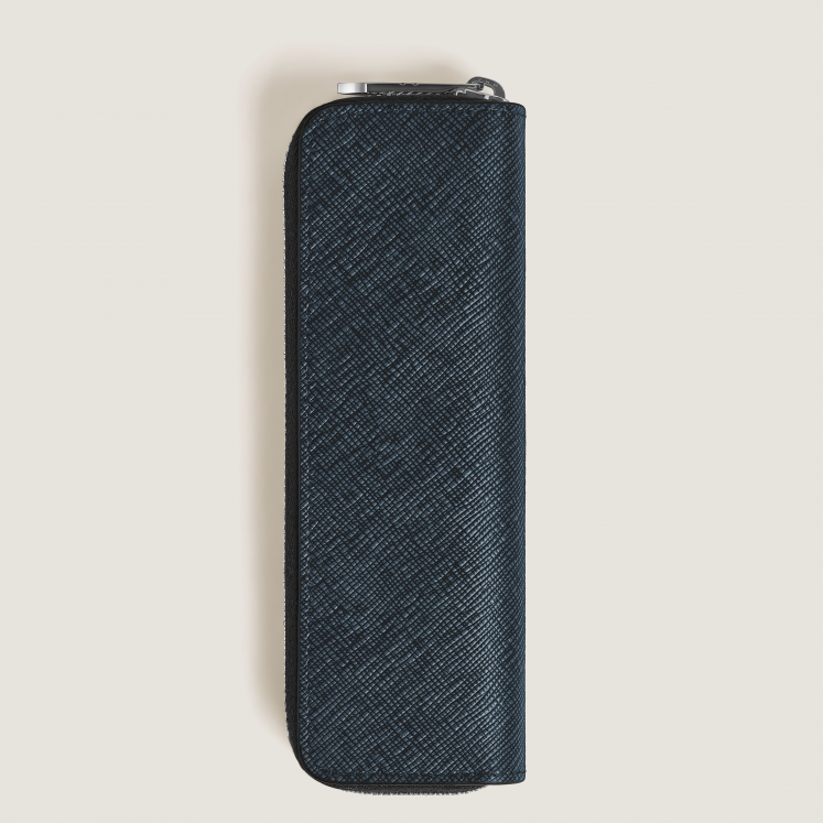 Étui pour 1 Instrument d'Écriture Zippé en Cuir Sartorial