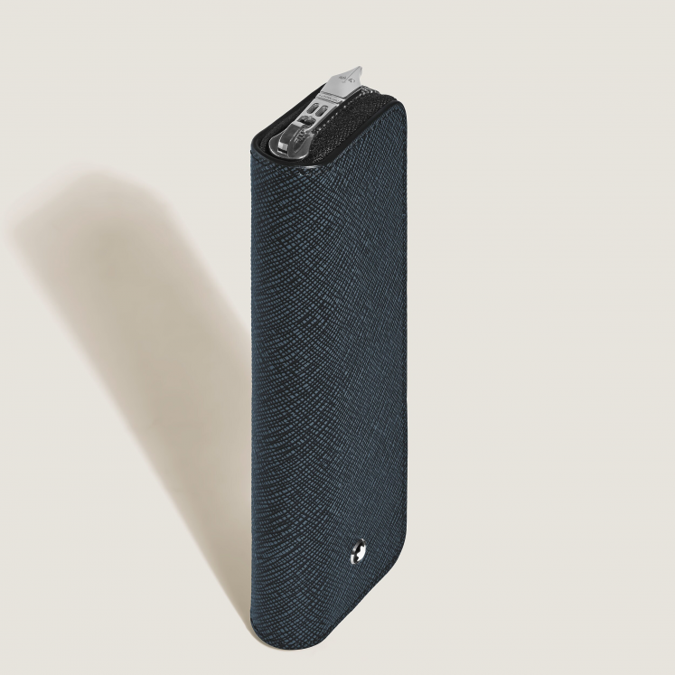 Étui pour 1 Instrument d'Écriture Zippé en Cuir Sartorial