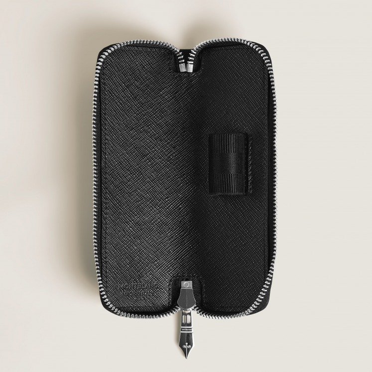 Étui pour 1 Instrument d'Écriture Zippé en Cuir Sartorial
