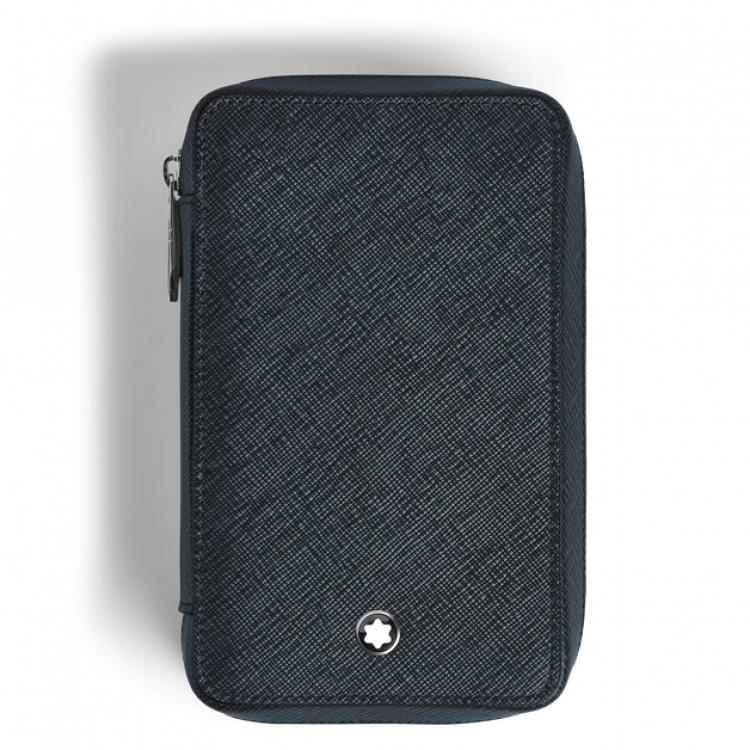 Étui pour 8 Instruments d'Écriture Zippé en Cuir Sartorial