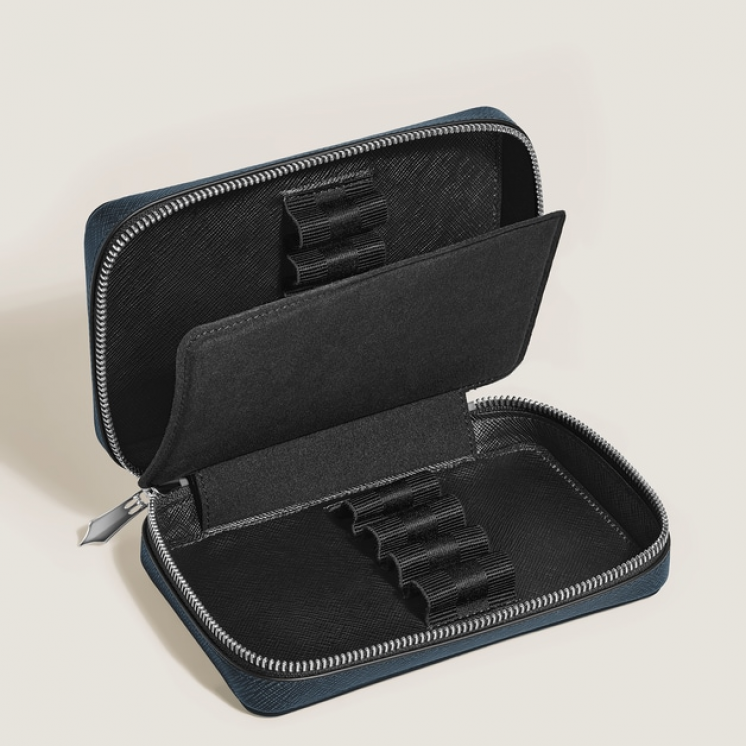 Étui pour 8 Instruments d'Écriture Zippé en Cuir Sartorial