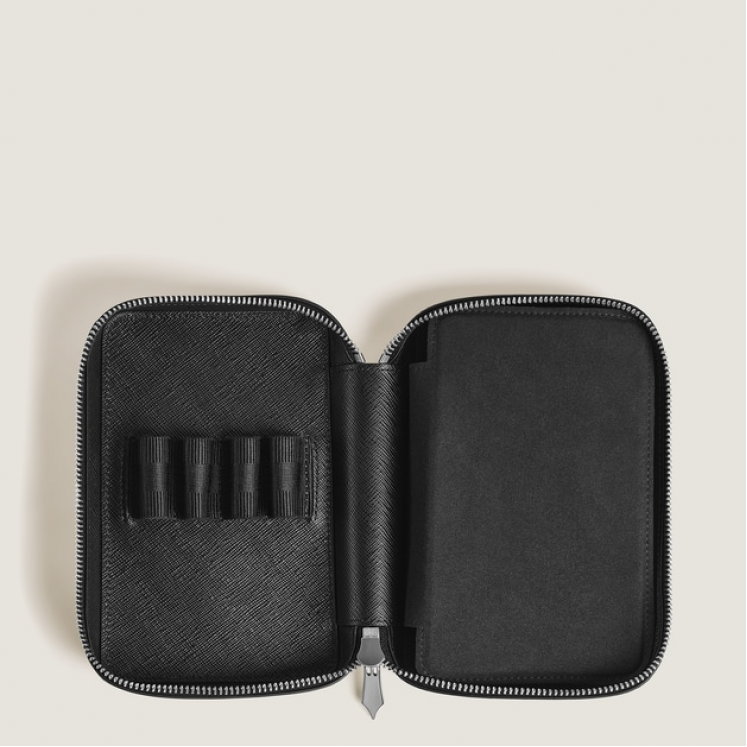 Étui pour 8 Instruments d'Écriture Zippé en Cuir Sartorial