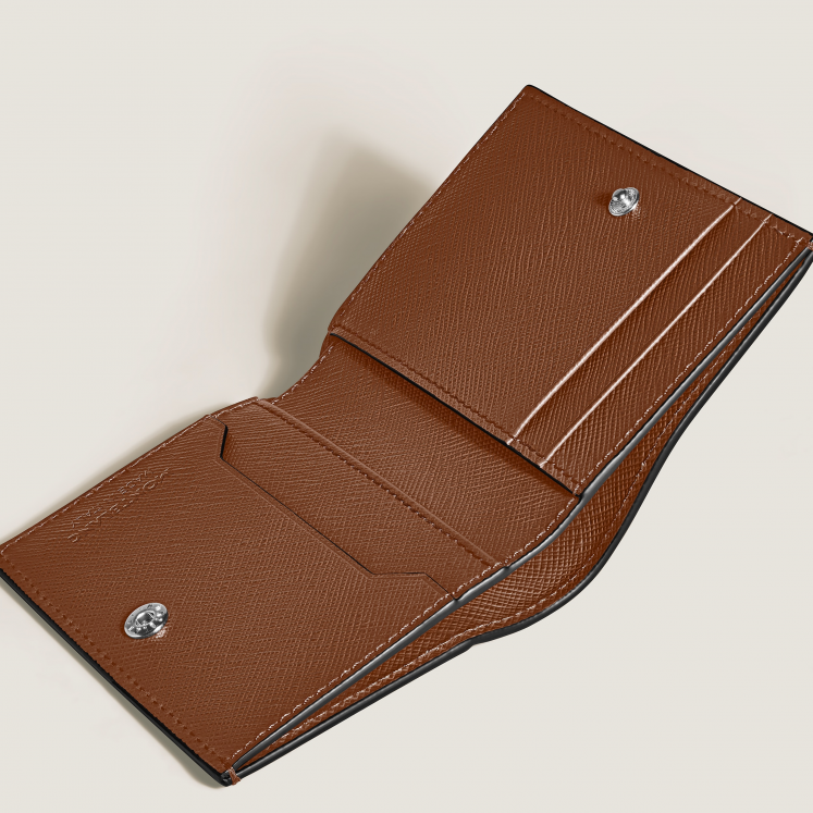Mini Portefeuille 4cc en Cuir Sartorial