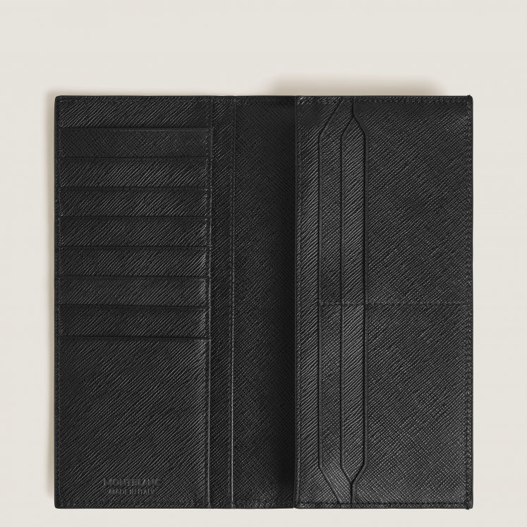 Portefeuille Long 14cc Zippé en Cuir Sartorial