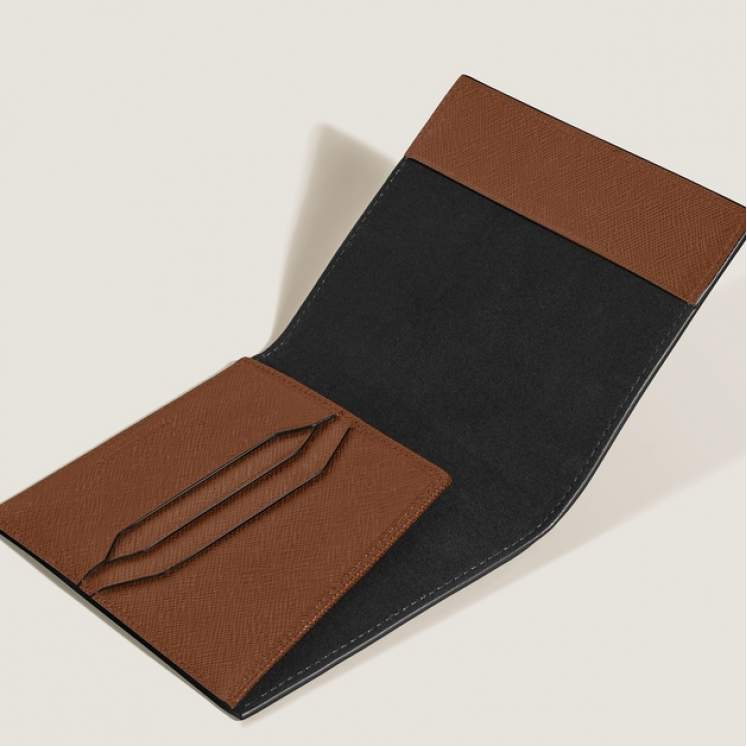 Porte-Passeport en Cuir Sartorial