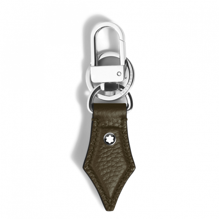 Porte-Cl&eacute;s Plume en Cuir Grain&eacute;