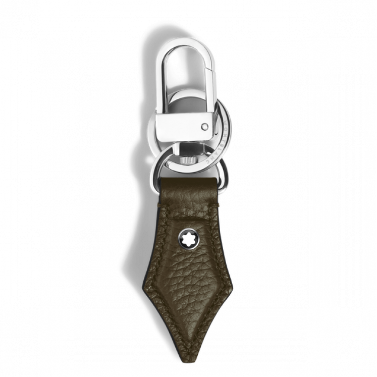 Porte-Clés Plume en Cuir Grainé