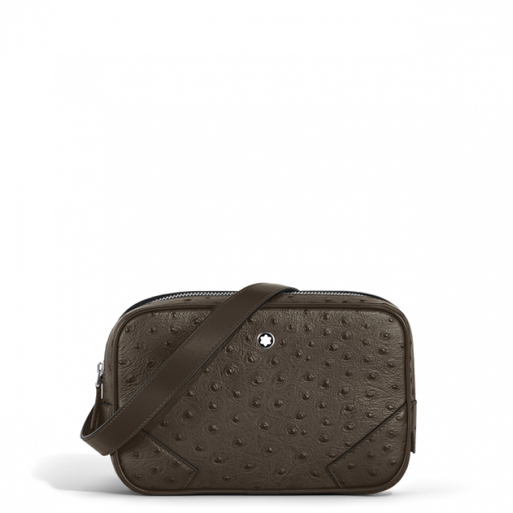 Sac à Bandoulière Mini Modèle en Cuir Imprimé Autruche