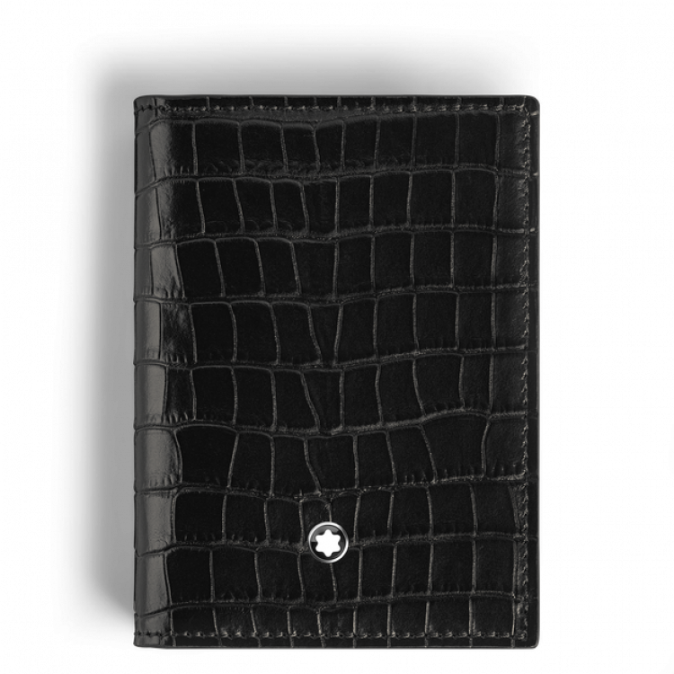 Porte-Cartes 4cc en Cuir Embossé Croco