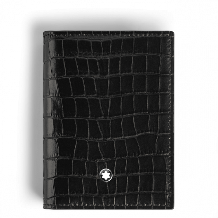 Porte-Cartes 4cc en Cuir Embossé Croco