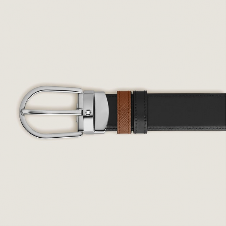 Ceinture Réversible Horseshoe 30 mm en Cuir Sartorial