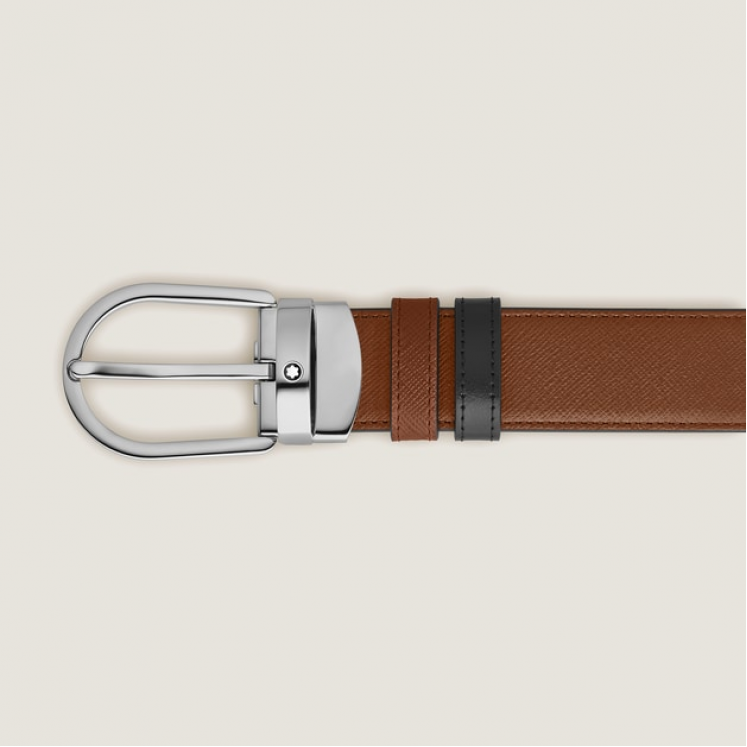 Ceinture Réversible Horseshoe 30 mm en Cuir Sartorial