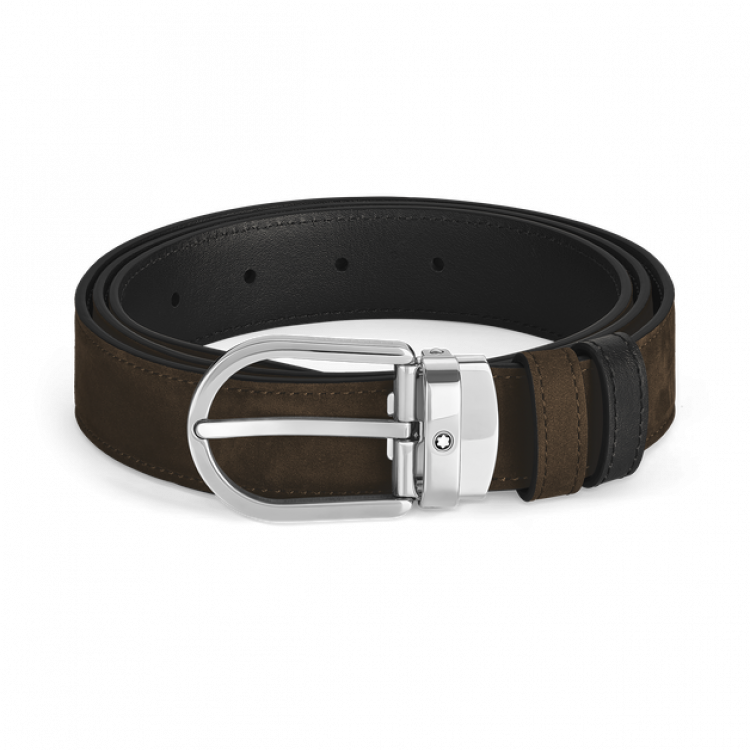 Ceinture R&eacute;versible Horseshoe 30 mm en Suede