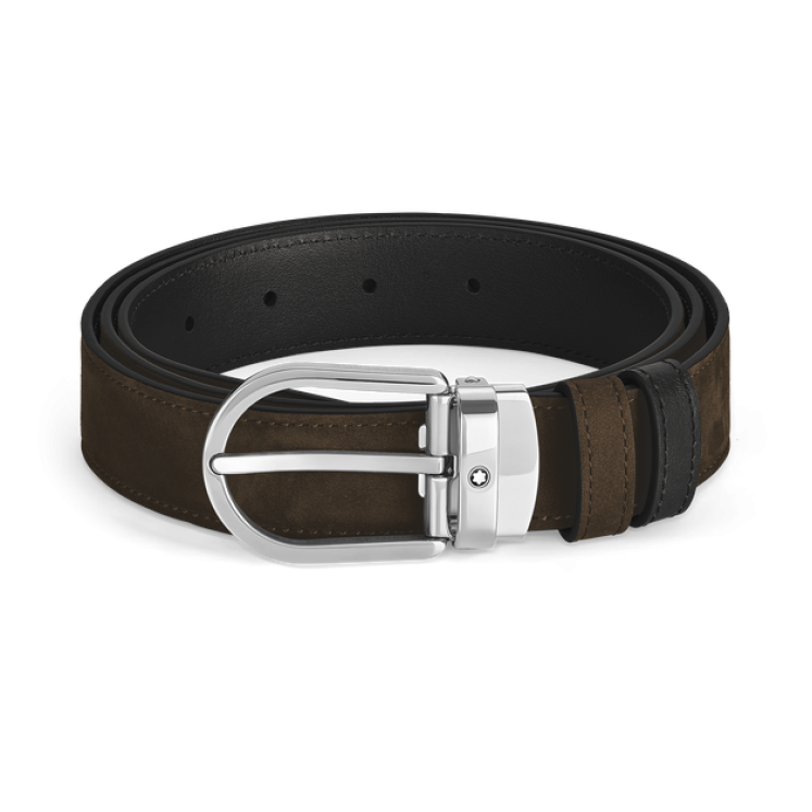 Ceinture Réversible Horseshoe 30 mm en Suede