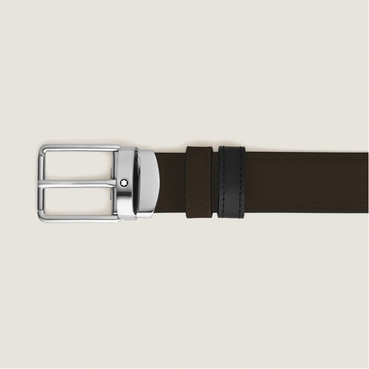Ceinture réversible à boucle Everyday de 30 mm en cuir marron/noir