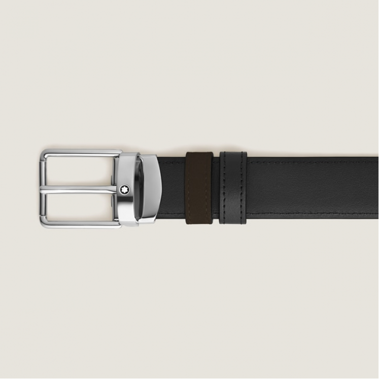 Ceinture réversible à boucle Everyday de 30 mm en cuir marron/noir