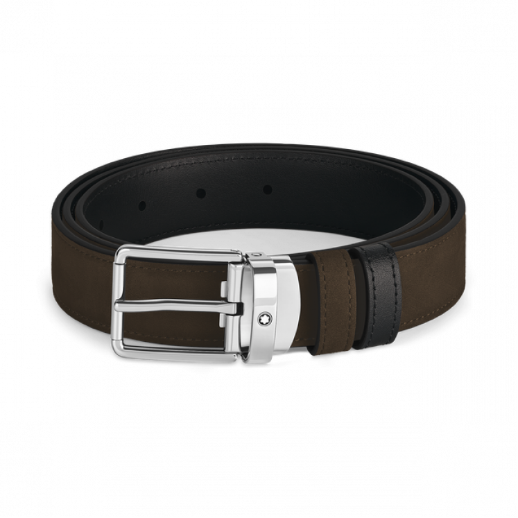 Ceinture réversible à boucle Everyday de 30 mm en cuir marron/noir