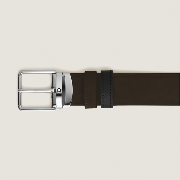 Ceinture réversible à boucle Everyday de 35 mm en cuir marron/noir