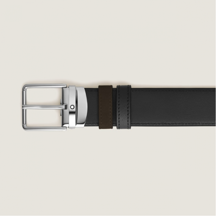 Ceinture réversible à boucle Everyday de 35 mm en cuir marron/noir