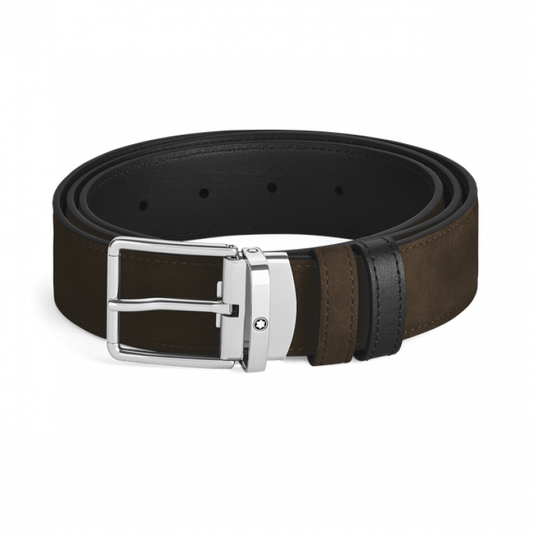 Ceinture réversible à boucle Everyday de 35 mm en cuir marron/noir