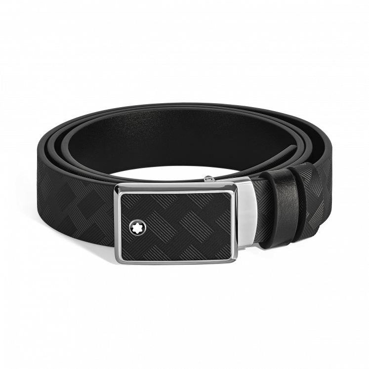 Ceinture Réversible Plaque Marqueterie 35 mm en Cuir Extreme