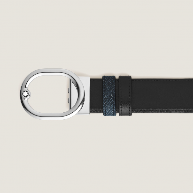 Ceinture Réversible L’Ovale 35 mm en Cuir Sartorial