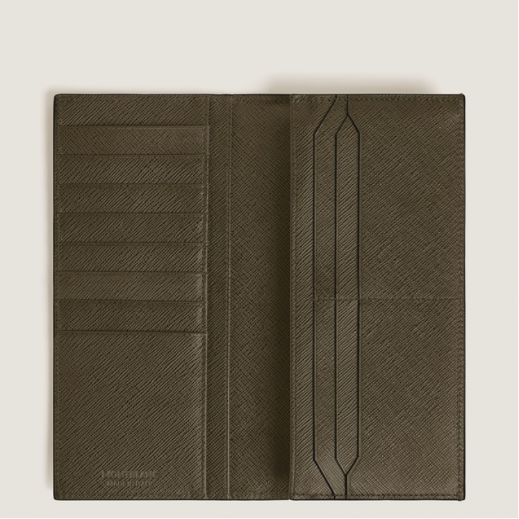 Portefeuille Long 14cc Zippé en Cuir Sartorial