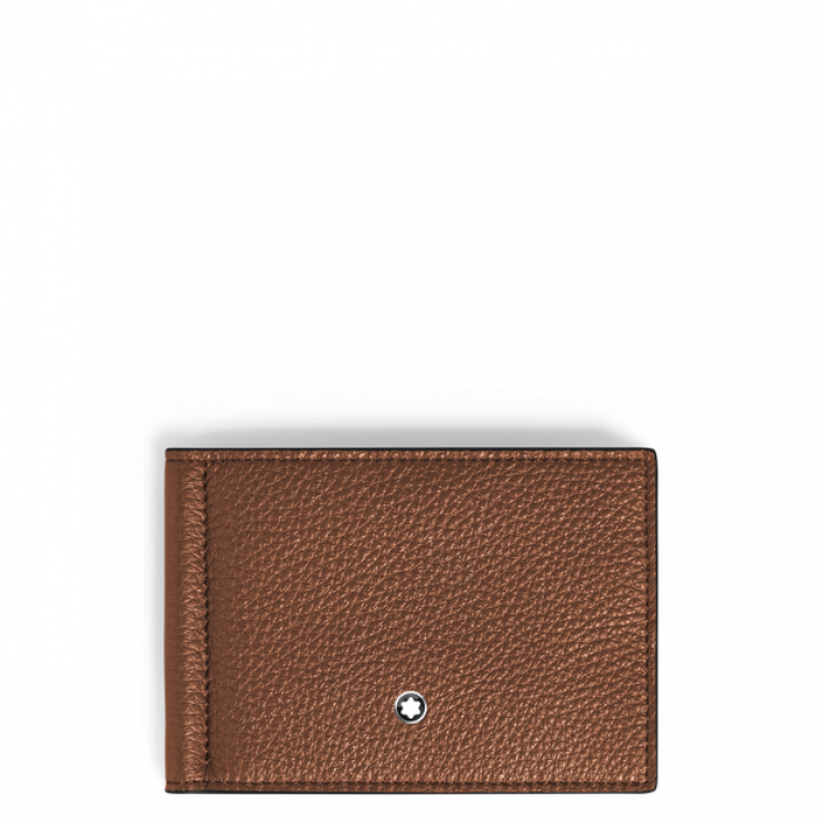 Portefeuille 6cc avec Pince à Billets en Cuir Grainé