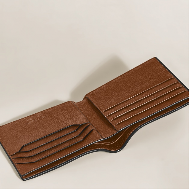 Portefeuille 8cc en Cuir Grainé