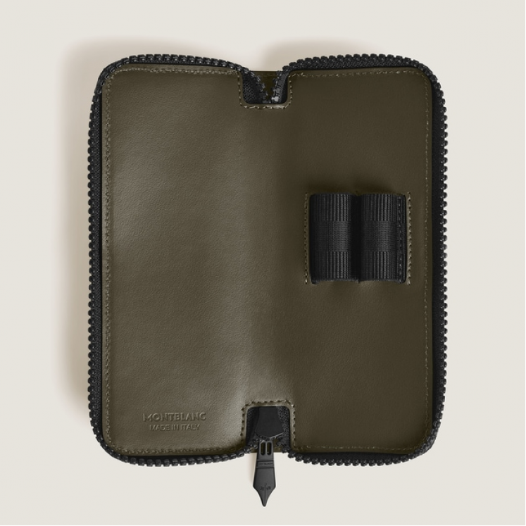 Étui pour 2 Instruments d'Écriture Zippé en Cuir Extreme
