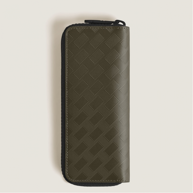 Étui pour 2 Instruments d'Écriture Zippé en Cuir Extreme
