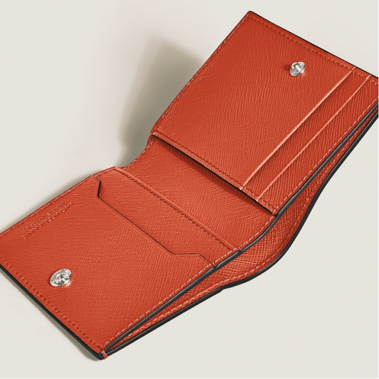 Mini Portefeuille 4cc en Cuir Sartorial