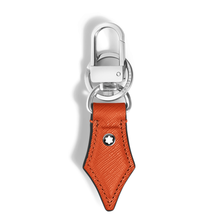 Porte-Clés Plume en Cuir Sartorial