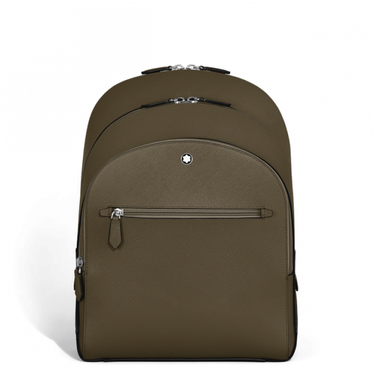 Sac &agrave; Dos Moyen Format avec 3 Compartiments en Cuir Sartorial