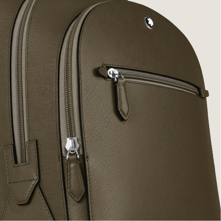Sac à Dos Moyen Format avec 3 Compartiments en Cuir Sartorial