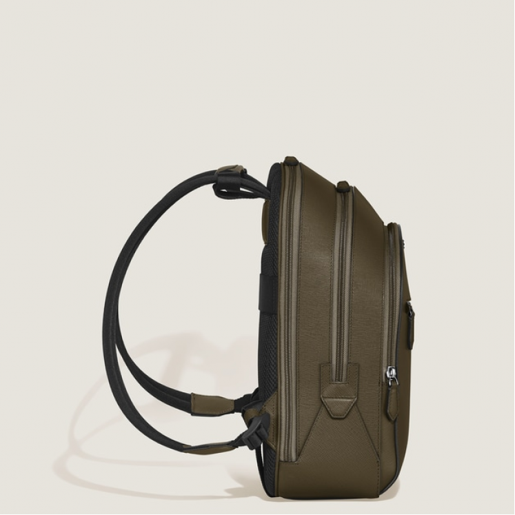 Sac à Dos Moyen Format avec 3 Compartiments en Cuir Sartorial