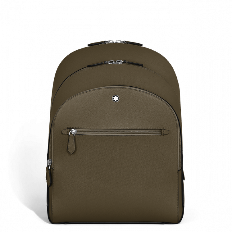 Sac à Dos Moyen Format avec 3 Compartiments en Cuir Sartorial