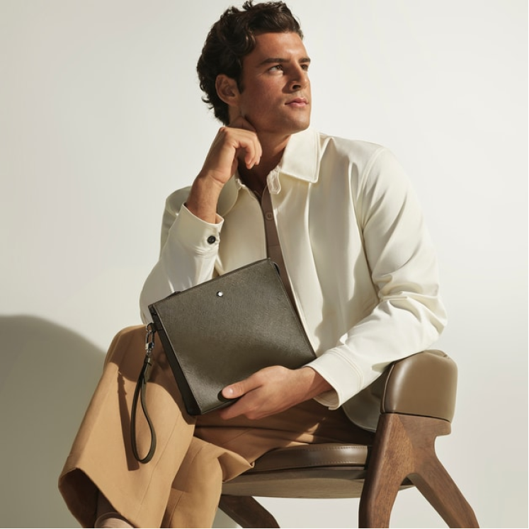 Pochette en Cuir Sartorial