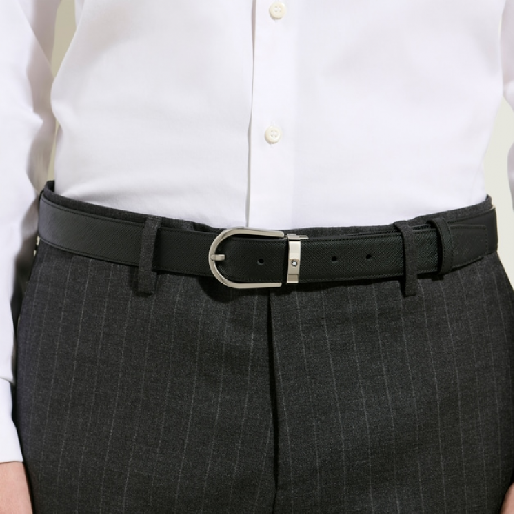 Ceinture Réversible Fer à Cheval 30 mm en Cuir Sartorial