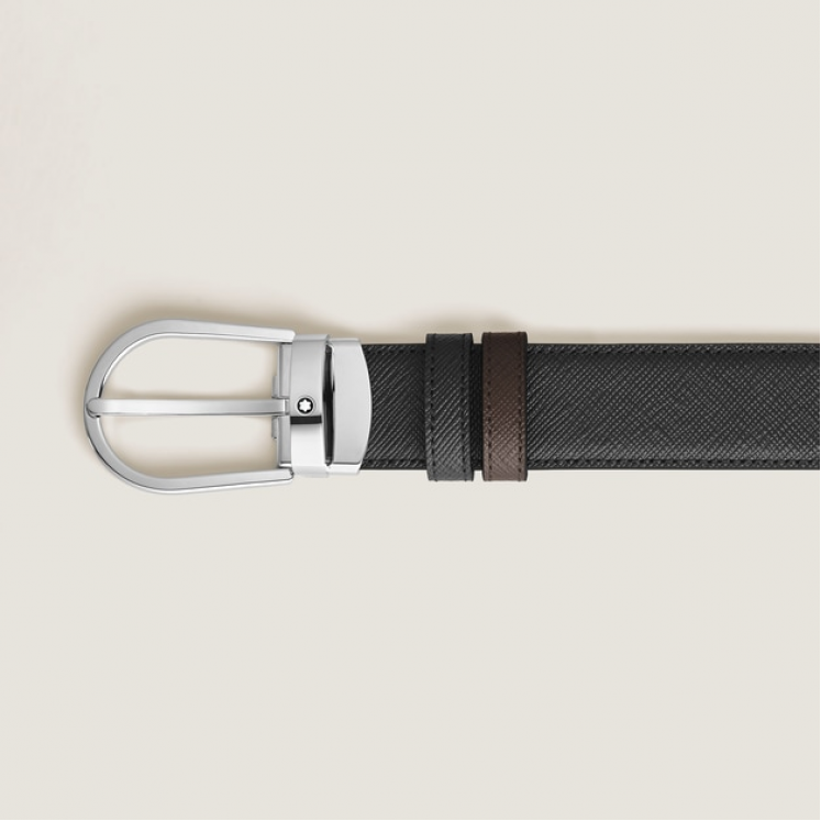Ceinture Réversible Fer à Cheval 30 mm en Cuir Sartorial