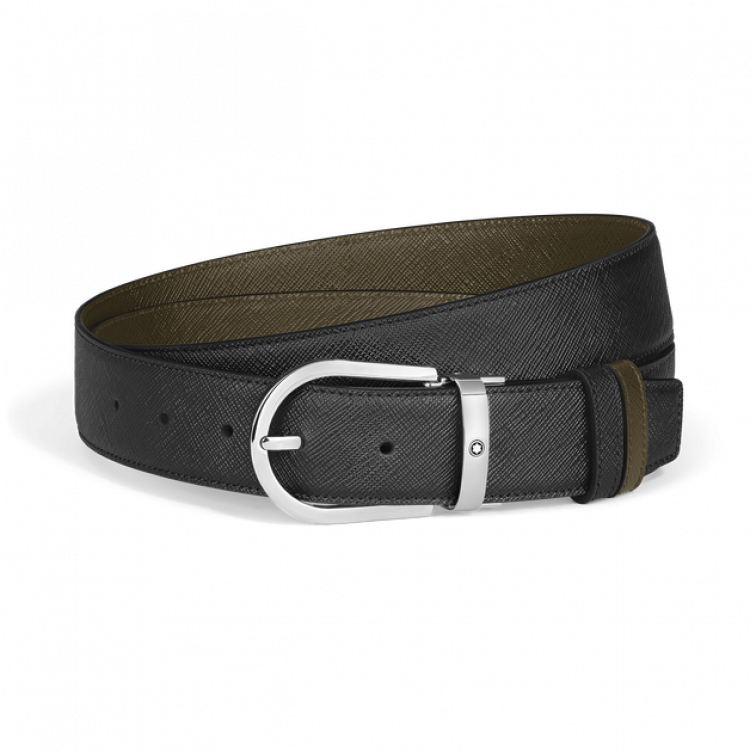 Ceinture R&eacute;versible Fer &agrave; Cheval 35 mm en Cuir Sartorial